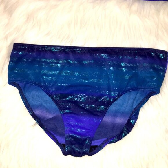 Longitude NEW 2-piece Swim Suit Tankini Blue Shimmer 14 - Picture 6 of 16